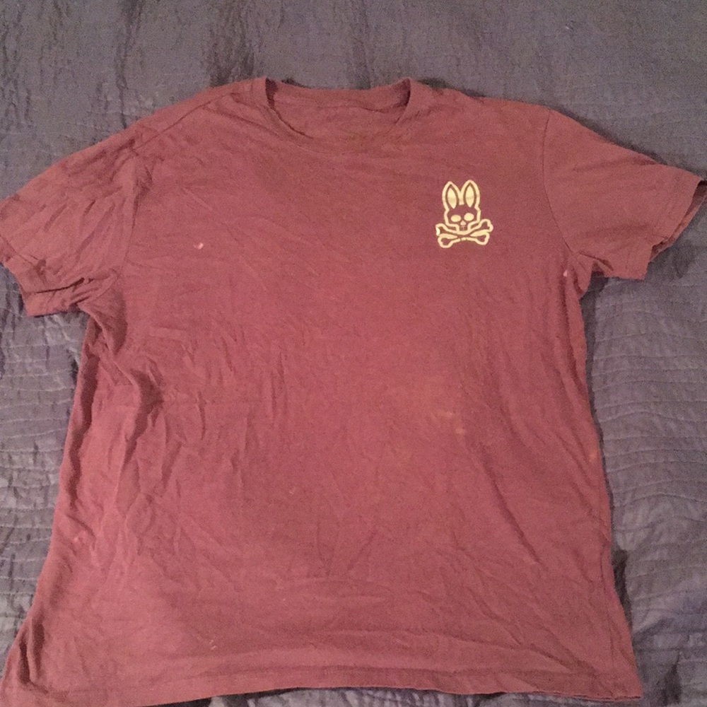 Psycho Bunny Maroon Short Sleeve Tee